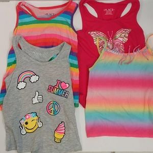 Rainbow butterfly peace tank top
